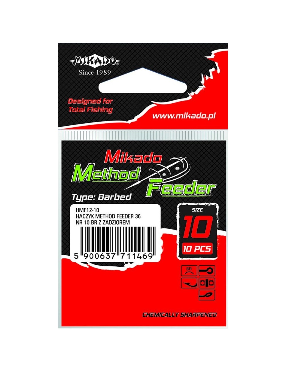 Mikado Method Feeder W/Barb 6