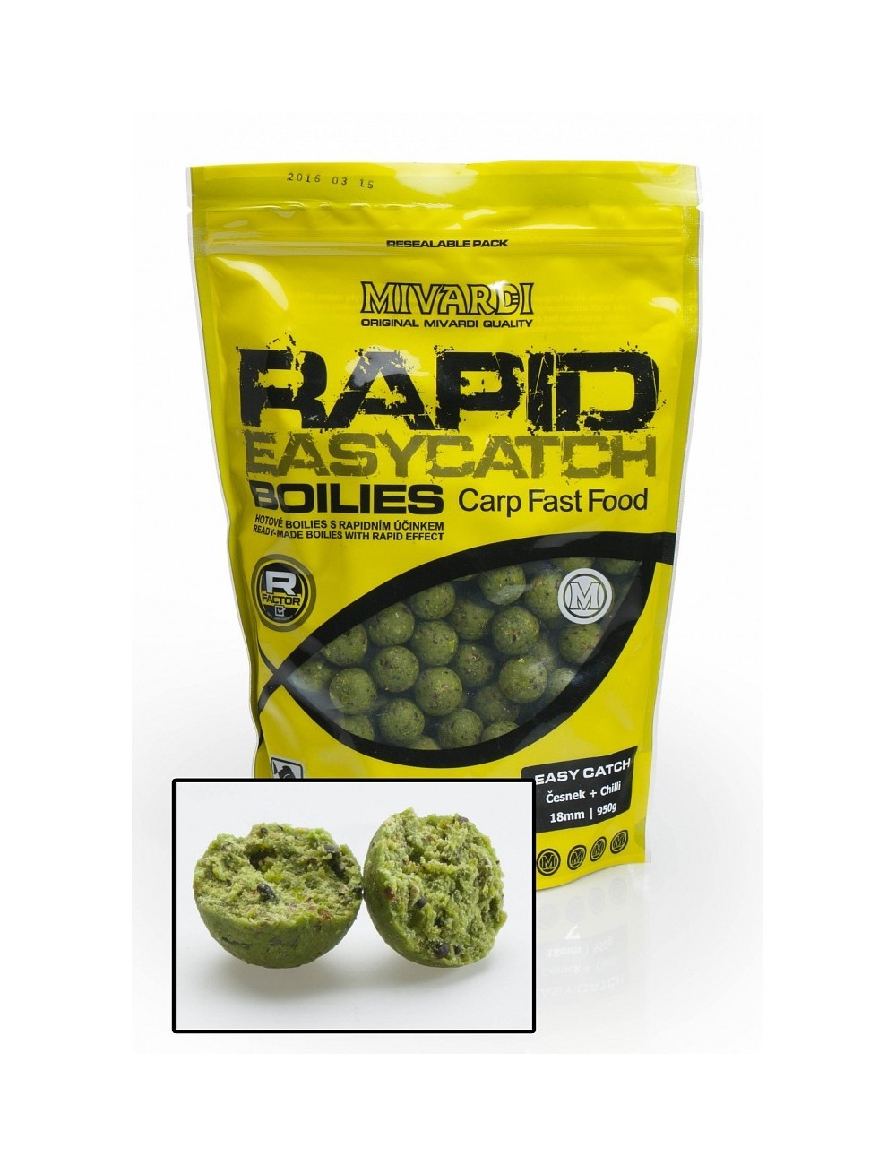 Mivardi Rapid Boilie Easy Catch - Garlic + Chilli 24mm
